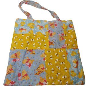 Handmade OOAK Winnie The Pooh Patchwork Market Tote Bag Bees Rubber Ducky Kids